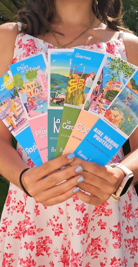 Marque-pages rayol-canadel sur mer, la mole, la garde-freinet, cogolin et le plan de la tour